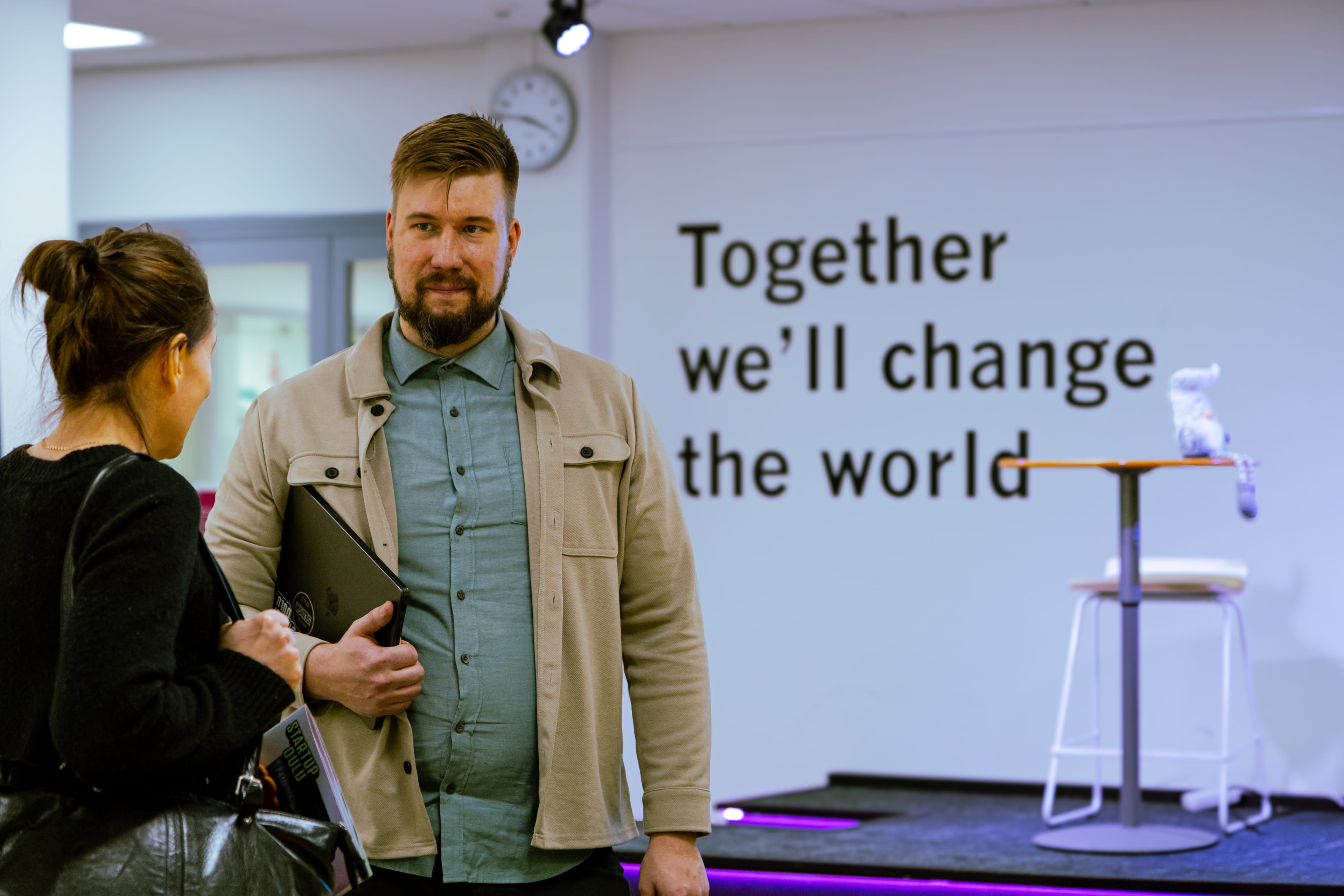 Risto Holappa at a startup event